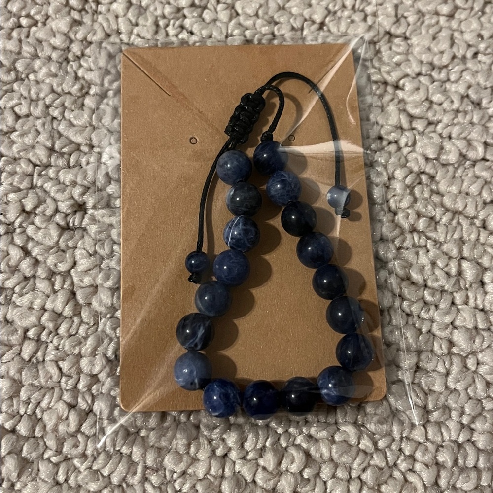 Blue Beaded Bracelet